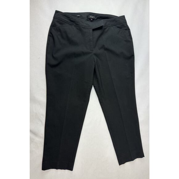 Talbots Heritage Dress Pants Black Wide Leg Career Preppy Office Plus Size 16W - Picture 1 of 10